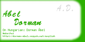 abel dorman business card